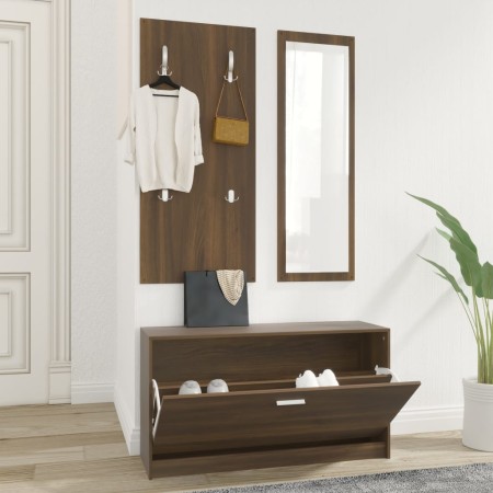 Set Scarpiere 3 in 1 rovere marrone in Legno Multistrato