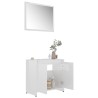 Set Mobili da Bagno 3 pz Bianco Lucido in Truciolato