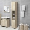 Set Mobili da Bagno 3 pz Rovere Sonoma in Truciolato