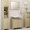 Set Mobili da Bagno 3 pz Rovere Sonoma in Truciolato