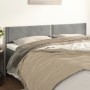 Testiere 2 pz Grigio Chiaro 100x5x78/88 cm in Velluto