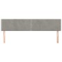 Testiera 2 pz Grigio Chiaro 80x5x78/88 cm in Velluto
