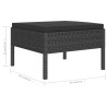 Set Divani da Giardino 6 pz con Cuscini in Polyrattan Nero