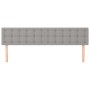 Testiera 2 pz Grigio Chiaro 80x5x78/88 cm in Tessuto