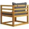 Set Divani da Giardino 5 pz con Cuscini in Massello di Acacia