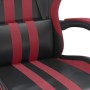 Sedia da Gaming Girevole Nero e Rosso Vino in Similpelle