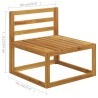 Set Divani da Giardino 9 pz con Cuscini Crema Legno di Acacia