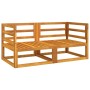 Divani Angolo Modulari 2pz Cuscini Grigio Chiaro Legno Acacia