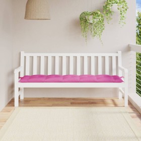 Cuscino per Panca Rosa 180x50x7 cm in Tessuto Oxford