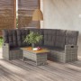 Set di Divani da Giardino 2 pz con Cuscini in Polyrattan Grigio