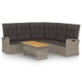 Set di Divani da Giardino 2 pz con Cuscini in Polyrattan Grigio