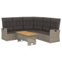 Set di Divani da Giardino 2 pz con Cuscini in Polyrattan Grigio