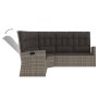 Set di Divani da Giardino 2 pz con Cuscini in Polyrattan Grigio