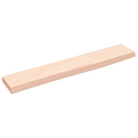 Ripiano a Parete 60x10x2 cm Legno Massello Rovere Non Trattato