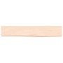Ripiano a Parete 60x10x2 cm Legno Massello Rovere Non Trattato