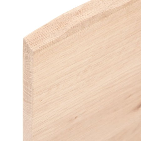 Ripiano a Parete 60x10x2 cm Legno Massello Rovere Non Trattato