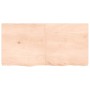 Ripiano a Parete 120x60x(2-6) cm Massello Rovere Non Trattato