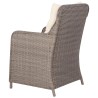 Set da Pranzo da Giardino 9 pz con Cuscini Polyrattan Marrone