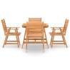 Set da Pranzo da Giardino 5 pz in Legno Massello di Acacia