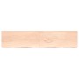 Ripiano a Parete 220x50x(2-6) cm Massello Rovere Non Trattato