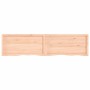 Ripiano a Parete 220x50x(2-6) cm Massello Rovere Non Trattato