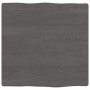 Piano Tavolo Marrone Scuro 40x40x(2-4)cm in Rovere Non Trattato