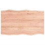 Piano Tavolo Marrone Chiaro 100x60x2 cm in Rovere Non Trattato