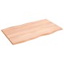 Piano Tavolo Marrone Chiaro 100x60x2 cm in Rovere Non Trattato