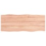 Piano Tavolo Marrone Chiaro 100x40x2 cm in Rovere Non Trattato