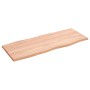 Piano Tavolo Marrone Chiaro 100x40x2 cm in Rovere Non Trattato