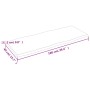 Piano Tavolo Marrone Chiaro 100x40x2 cm in Rovere Non Trattato