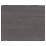Piano Tavolo Marrone Scuro 60x50x2 cm in Rovere Non Trattato