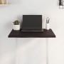 Piano Tavolo Marrone Scuro 60x50x2 cm in Rovere Non Trattato