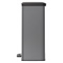 Curver Pattumiera a Pedale Deco Rettangolare 65 L Grigio Freddo