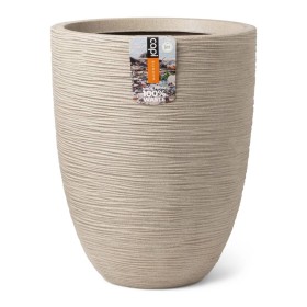 Capi Vaso Elegante Basso Waste Rib 34x46 cm Beige Terrazzo