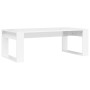 Tavolino da Salotto Bianco Lucido 102x50x35cm Legno Multistrato