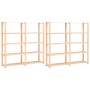 Scaffali a 5 Livelli 2 pz 80x38x170 cm Massello Pino 500 kg