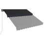 Tenda da Sole Retrattile Manuale con LED 350x250 cm Antracite