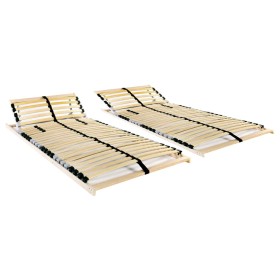 Reti a Doghe 2 pz 7 Zone con 28 Doghe in Legno 90x200 cm