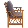 Set Divani da Giardino 3 pz con Cuscini in Massello di Acacia