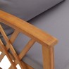 Set Divani da Giardino 3 pz con Cuscini in Massello di Acacia
