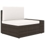 Set Divani da Giardino 6 pz in Polyrattan Marrone