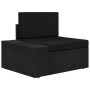 Set Divani da Giardino 10 pz in Polyrattan Nero