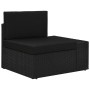 Set Divani da Giardino 10 pz in Polyrattan Nero