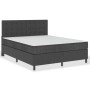 Letto a Molle Grigio Scuro in Tessuto 180x200 cm