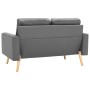 Set di Divani 2 pz in Tessuto Grigio Chiaro