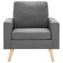 Set di Divani 2 pz in Tessuto Grigio Chiaro