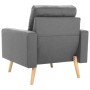 Set di Divani 2 pz in Tessuto Grigio Chiaro