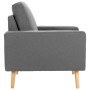 Set di Divani 2 pz in Tessuto Grigio Chiaro