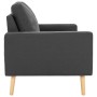 Set Divani 2 pz in Tessuto Grigio Scuro